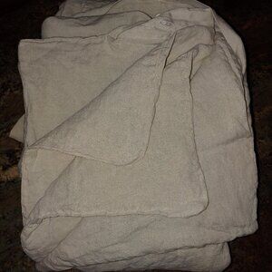 Parachute F/Q Flax Linen Neutral Tan Duvet Cover 88x94